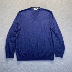 Calvin Klein 100% Merino Blue Long Sleeve Sweater Mens SizeXL